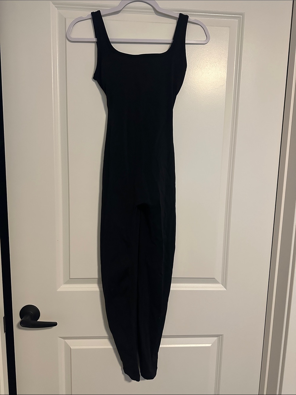 Amazon Black Sleeveless Square-Neck Jumpsuit